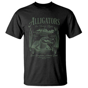 Alligators for Human Rights T Shirt Save Everglades Alcatraz TS02 Black Print Your Wear