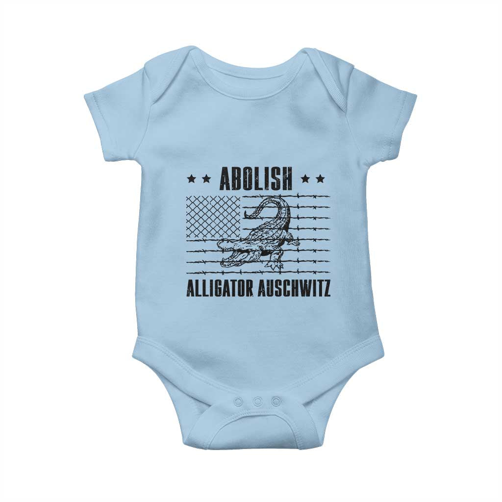 Abolish Alligator Prison Baby Onesie Stop Alcatraz Sace Everglades TS02 Light Blue Print Your Wear