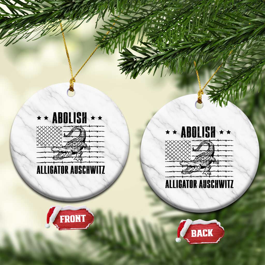 Abolish Alligator Prison Ceramic Ornament Stop Alcatraz Sace Everglades TS02 1pc White Marble Print Your Wear