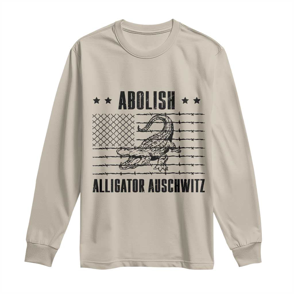 Abolish Alligator Prison Long Sleeve Shirt Stop Alcatraz Sace Everglades TS02 Sand Print Your Wear