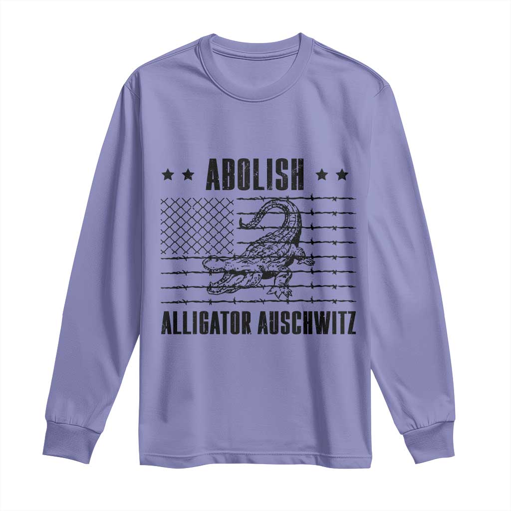 Abolish Alligator Prison Long Sleeve Shirt Stop Alcatraz Sace Everglades TS02 Violet Print Your Wear