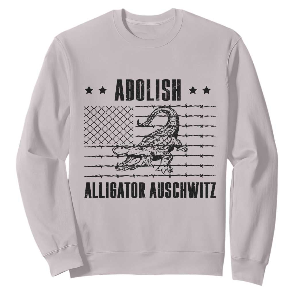 Abolish Alligator Prison Sweatshirt Stop Alcatraz Sace Everglades TS02 Ice Gray Print Your Wear