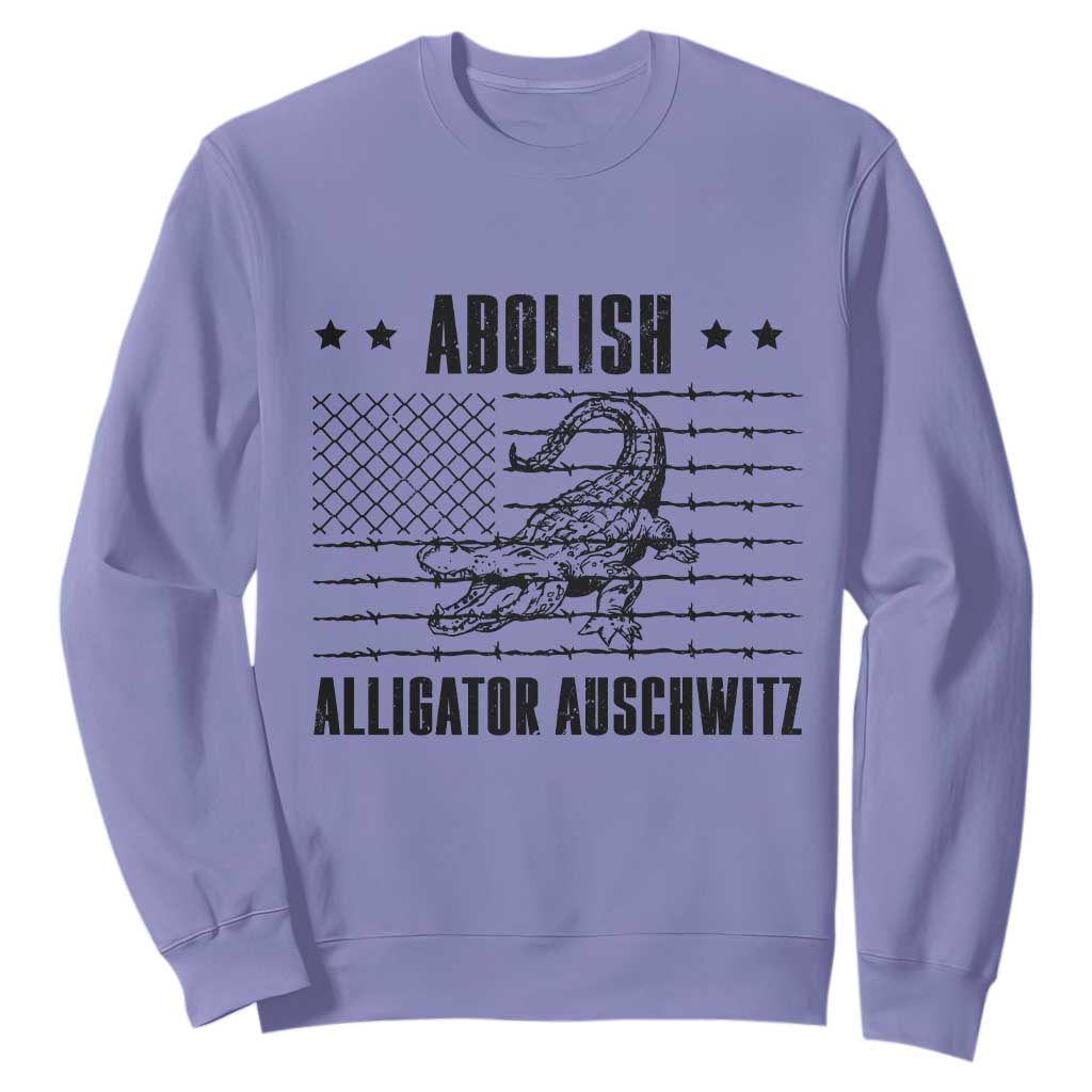 Abolish Alligator Prison Sweatshirt Stop Alcatraz Sace Everglades TS02 Violet Print Your Wear