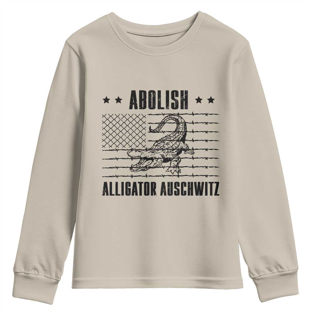 Abolish Alligator Prison Youth Sweatshirt Stop Alcatraz Sace Everglades TS02 Sand Print Your Wear
