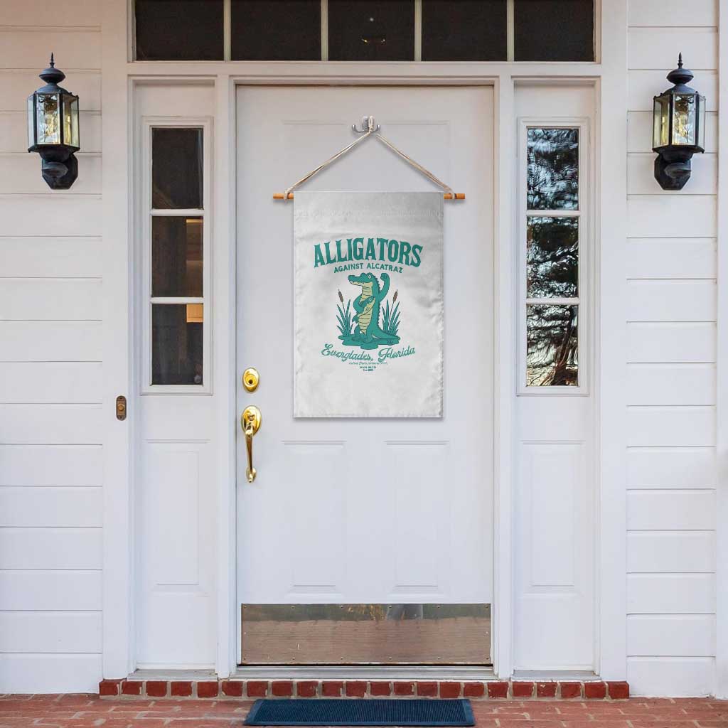 Alligators Against Alcatraz Garden Flag Everglades Florida for Human Rights TS02 Print Your Wear