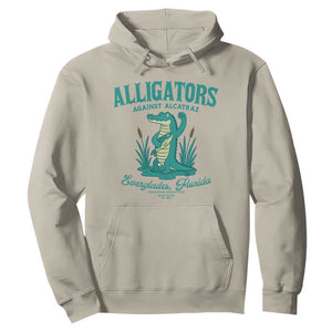 Alligators Against Alcatraz Hoodie Everglades Florida for Human Rights TS02 Sand Print Your Wear