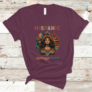 Hispanic Heritage Month Proud Hispanic Girl Women T Shirt TS02 Maroon Printyourwear