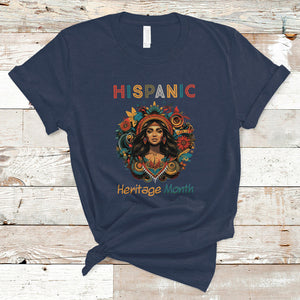 Hispanic Heritage Month Proud Hispanic Girl Women T Shirt TS02 Navy Printyourwear