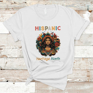 Hispanic Heritage Month Proud Hispanic Girl Women T Shirt TS02 White Printyourwear