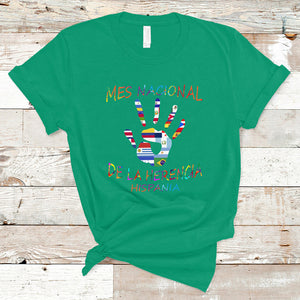 Mes Nacional De La Herencia Hispania Hispanic Heritage Month T Shirt TS02 Irish Green Printyourwear