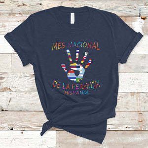 Mes Nacional De La Herencia Hispania Hispanic Heritage Month T Shirt TS02 Navy Printyourwear