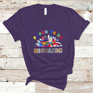 Proud To Be Hispanic Countries Hispanic Heritage Month T Shirt TS02 Purple Printyourwear