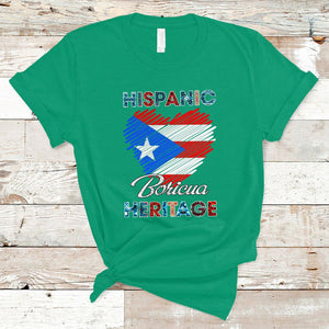 Puerto Rican Hispanic Heritage Boricua Puerto Rico Flag T Shirt TS02 Irish Green Printyourwear