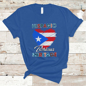 Puerto Rican Hispanic Heritage Boricua Puerto Rico Flag T Shirt TS02 Royal Blue Printyourwear