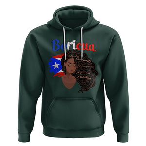 Puerto Rico Hoodie Hispanic Heirtage Month Latina Boricua Puerto Rican Flag TS02 Dark Forest Green Printyourwear