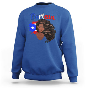 Puerto Rico Sweatshirt Hispanic Heirtage Month Latina Boricua Puerto Rican Flag TS02 Royal Blue Printyourwear