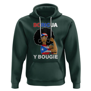 Puerto Rico Hoodie Puerto Rican Flag Women Boricua Bougie Hispanic Heritage Month TS02 Dark Forest Green Printyourwear