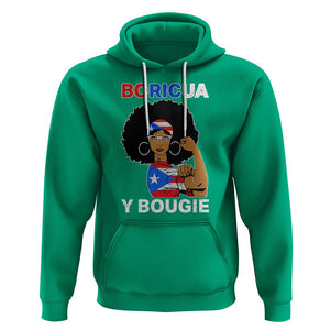 Puerto Rico Hoodie Puerto Rican Flag Women Boricua Bougie Hispanic Heritage Month TS02 Irish Green Printyourwear