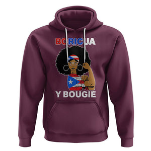 Puerto Rico Hoodie Puerto Rican Flag Women Boricua Bougie Hispanic Heritage Month TS02 Maroon Printyourwear