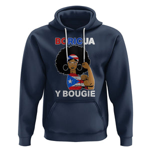 Puerto Rico Hoodie Puerto Rican Flag Women Boricua Bougie Hispanic Heritage Month TS02 Navy Printyourwear