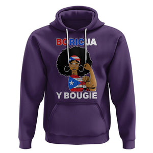 Puerto Rico Hoodie Puerto Rican Flag Women Boricua Bougie Hispanic Heritage Month TS02 Purple Printyourwear