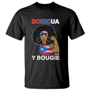 Puerto Rico T Shirt Puerto Rican Flag Women Boricua Bougie Hispanic Heritage Month TS02 Black Printyourwear