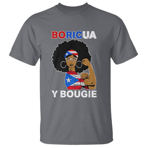 Puerto Rico T Shirt Puerto Rican Flag Women Boricua Bougie Hispanic Heritage Month TS02 Charcoal Printyourwear