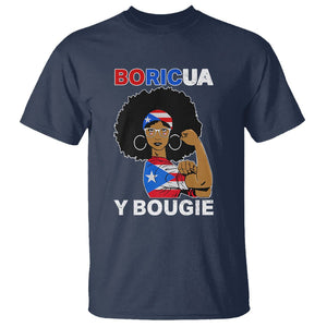 Puerto Rico T Shirt Puerto Rican Flag Women Boricua Bougie Hispanic Heritage Month TS02 Navy Printyourwear