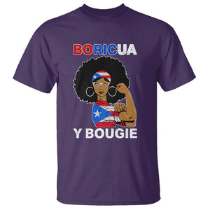 Puerto Rico T Shirt Puerto Rican Flag Women Boricua Bougie Hispanic Heritage Month TS02 Purple Printyourwear