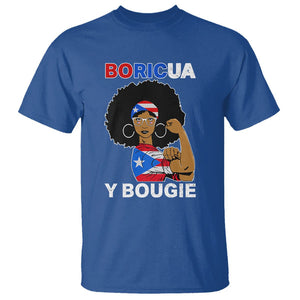 Puerto Rico T Shirt Puerto Rican Flag Women Boricua Bougie Hispanic Heritage Month TS02 Royal Blue Printyourwear