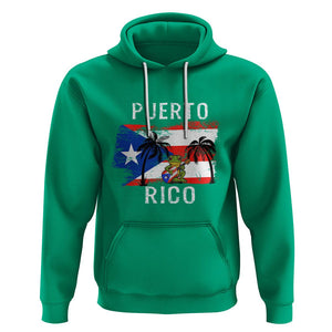 Puerto Rico Flag Spirit Animal Coqui Frog Puerto Rican Boricua Hoodie TS02 Irish Green Printyourwear