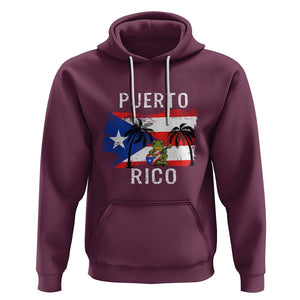 Puerto Rico Flag Spirit Animal Coqui Frog Puerto Rican Boricua Hoodie TS02 Maroon Printyourwear