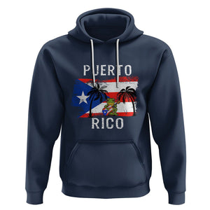 Puerto Rico Flag Spirit Animal Coqui Frog Puerto Rican Boricua Hoodie TS02 Navy Printyourwear