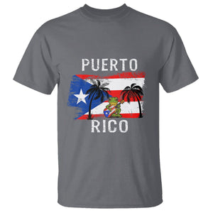 Puerto Rico Flag Spirit Animal Coqui Frog Puerto Rican Boricua T Shirt TS02 Charcoal Printyourwear