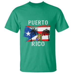 Puerto Rico Flag Spirit Animal Coqui Frog Puerto Rican Boricua T Shirt TS02 Irish Green Printyourwear