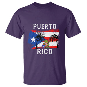 Puerto Rico Flag Spirit Animal Coqui Frog Puerto Rican Boricua T Shirt TS02 Purple Printyourwear