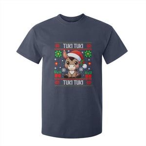 Latin American Christmas T Shirt For Kid Mi Burrito Mexican Donkey Latino Ugly Christmas TS02 Navy Print Your Wear