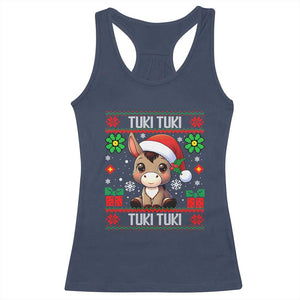 Latin American Christmas Racerback Tank Top Mi Burrito Mexican Donkey Latino Ugly Christmas TS02 Navy Print Your Wear