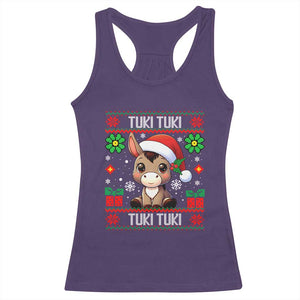 Latin American Christmas Racerback Tank Top Mi Burrito Mexican Donkey Latino Ugly Christmas TS02 Purple Print Your Wear