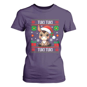 Latin American Christmas T Shirt For Women Mi Burrito Mexican Donkey Latino Ugly Christmas TS02 Purple Print Your Wear