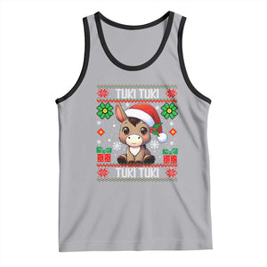 Latin American Christmas Tank Top Mi Burrito Mexican Donkey Latino Ugly Christmas TS02 Athletic Heather Black Print Your Wear