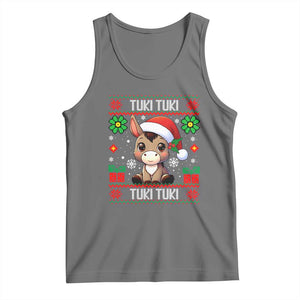 Latin American Christmas Tank Top Mi Burrito Mexican Donkey Latino Ugly Christmas TS02 Black Heather Print Your Wear