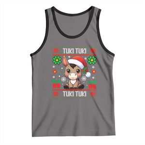 Latin American Christmas Tank Top Mi Burrito Mexican Donkey Latino Ugly Christmas TS02 Deep Heather Black Print Your Wear