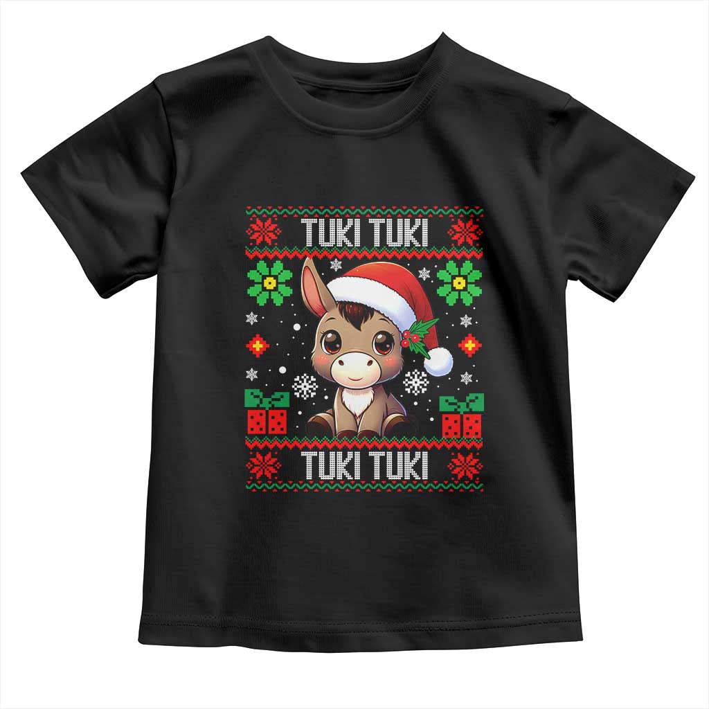 Latin American Christmas Toddler T Shirt Mi Burrito Mexican Donkey Latino Ugly Christmas TS02 Black Print Your Wear