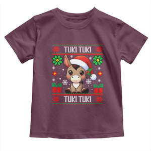 Latin American Christmas Toddler T Shirt Mi Burrito Mexican Donkey Latino Ugly Christmas TS02 Maroon Print Your Wear