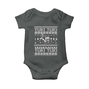 Latin American Christmas Baby Onesie Tuki Tuki Mi Burrito Latino Ugly Christmas TS02 Dark Heather Print Your Wear