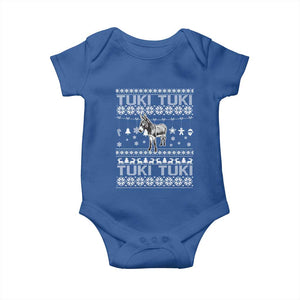 Latin American Christmas Baby Onesie Tuki Tuki Mi Burrito Latino Ugly Christmas TS02 Royal Blue Print Your Wear