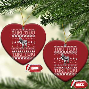 Latin American Xmas Christmas Ornament Tuki Tuki Mi Burrito Latino Ugly Christmas TS02 Heart Red Print Your Wear