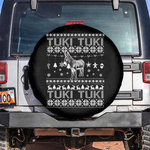 Latin American Xmas Spare Tire Cover Tuki Tuki Mi Burrito Latino Ugly Christmas TS02 No hole Black Print Your Wear