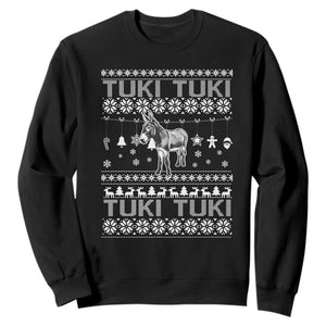 Latin American Christmas Sweatshirt Tuki Tuki Mi Burrito Latino Ugly Christmas TS02 Black Print Your Wear